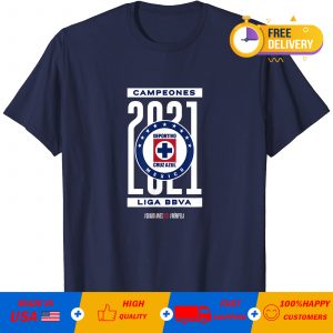 Official Campeones 2021 Deportivo Football Cruz Azul Liga Bbva T-shirt