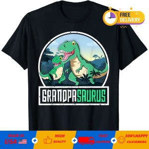 Grandpasaurus T Rex Dinosaur Grandpa Saurus Family Matching Premium T-Shirt