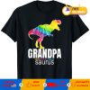 Grandpasaurus T Rex Dinosaur Grandpa Saurus Family Matching Premium T-Shirt