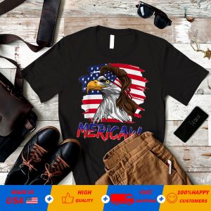 July Eagle Mullet American Flag merica T Shirt