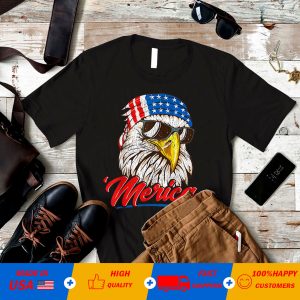 July Eagle Mullet American Flag ‘merica Shirt