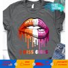Lips I kiss girl T shirt