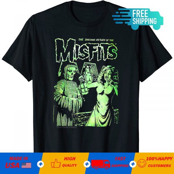 misfits - the shocking return of the adult t-shirt - medium black T-Shirt