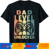 Daddy Level Unlocked Father’s Day Funny Video Gamer Dad To Be T-Shirt