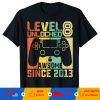 Kids Level 7 Unlocked Awesome Since 2013 7 Birthday Gift T-Shirt