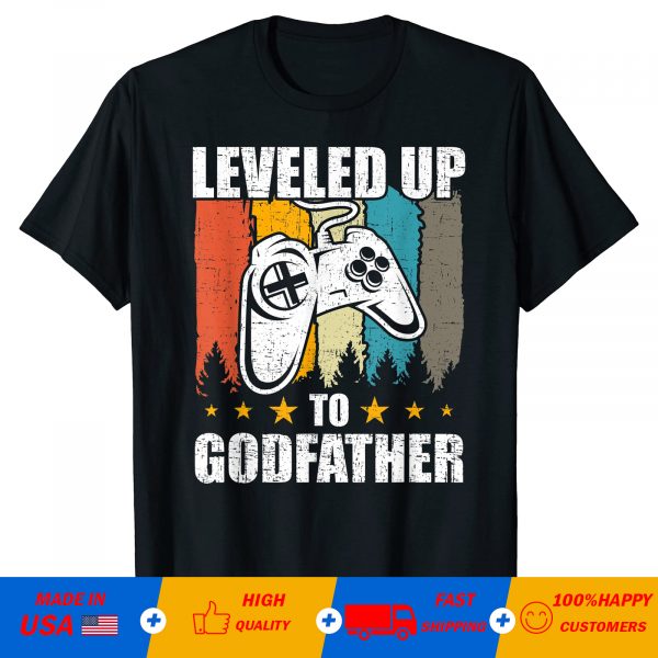 Leveling Up To Godfather 2021 Gamer Camiseta T-Shirt