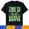 12Th Birthday Boy Time To Level Up 12 Years Old Boys Gamer T-Shirt
