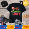 Santa Hat Sunglasses Summer Christmas In July T-Shirt