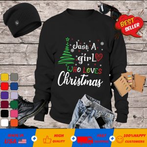 Just A Girl Who Loves Christmas In July Shirt Summer Sweatshirts