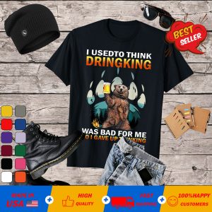 Funny Camping Bear PNG, Beer Drinking Gift T-Shirt