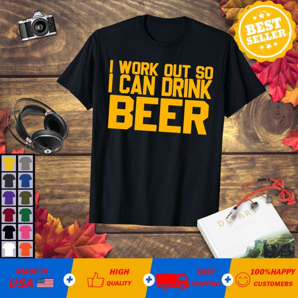Work Out Drink Beer Mens T-Shirt