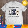 Dogs Make Me Happy Humans Make My Head Hurt - Dog Lover T-Shirt