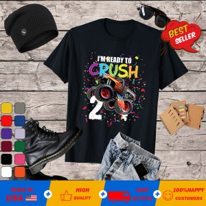 2 Years 2nd birthday Monster Truck I am ready to c T-Shirt