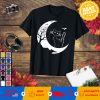 Halloween Black Cat Fanatics | Cute Bat And Moon Gift T-Shirt