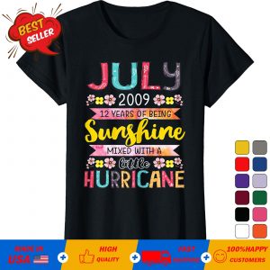 July Girls 2009 Birthday 12 Years Old Awesome Since 2009 T-Shirt