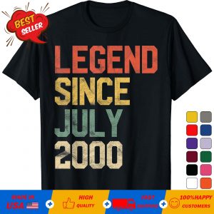 Legend Since Julio 2000 hombres mujer 21 cumpleaños 21 años camiseta T-shirt