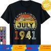 80 cumpleaños decoración julio 1941 hombres mujeres 80 años camiseta T-shirt
