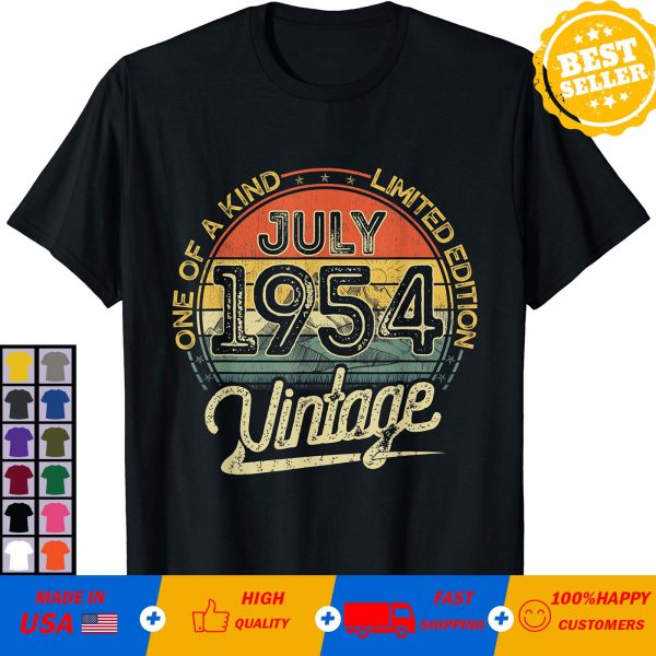 Vintage Retro julio 1954 67 cumpleaños regalo 67 años camiseta T-shirt