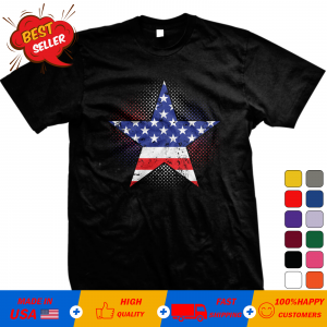American Flag Star USA America Red White And Blue Mens T-shirt
