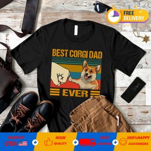 Bump Fit Best Corgi Dad Ever Dog Lovers Vintage