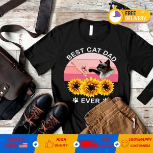 Best Cat Dad Ever T-Shirt Funny Cat Daddy Father Day Gift T-Shirt