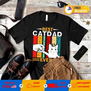 Best Cat Dad Ever T-Shirt Funny Cat Daddy Father Day Gift T-Shirt