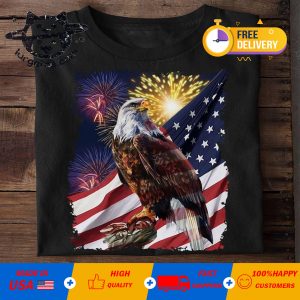 American Bald Eagle Flag Tie Dye T- shirt