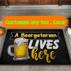 A Beergetarian Lives Here – Beer Doormat