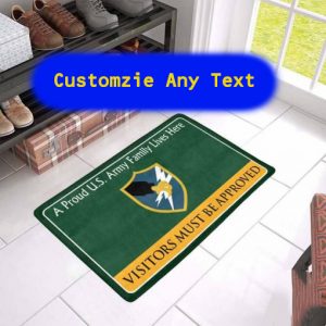 A Proud 4th Infantry Division Family Lives Here Visitors Must Be Approved Doormat
