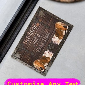 Bulldog Definitely Not A Trap Door Doormat, Dog Doormat, Bulldog Doormat, Animal Doormat, Living Room Doormat, Doormat Indoor