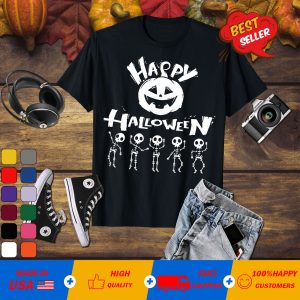 Dancing Skeletons Dance Challenge Halloween Scary Skeleton T-Shirt