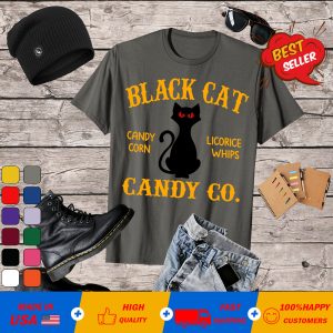 Black Cat Candy Halloween T-Shirt
