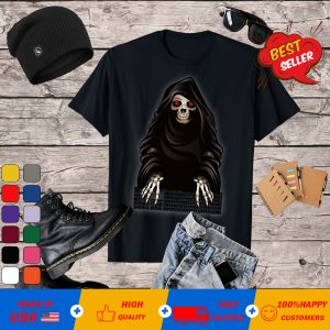 The Death Funny Grim Reaper Gamer Halloween Gamer For Gamers T-Shirt