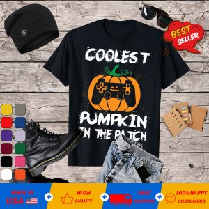 Halloween Video Gamer Coolest Pumpkin In Patch Costume Boys T-Shirt