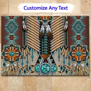 Native American Doormat, Outdoor Floor Mat, Custom Doormats Rug, New Home Family Gift, Housewarming Gifts
