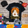 Ghost and Dog Forget Candy just give me mask and Sanitizer Halloween T-shirt
