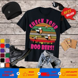 Check Your Boo Bees Breast Cancer Vintage T-Shirt