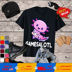 Gamesalotl Axolotl Cute Playing Video Game