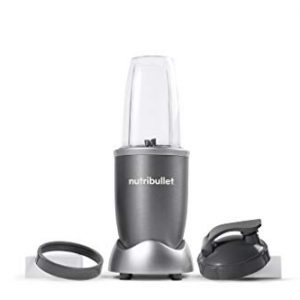 NutriBullet NBR-0601 Nutrient Extractor, 600W, Gray & 24 Ounce Tall Cup with Standard Lip Ring, Clear/Gray