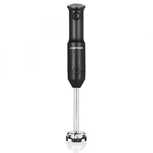 Chefman Cordless-Yet-Powerful Handheld Immersion Blender, Variable Speed, USB Rechargeable, Stainless-Steel Blade with Protective Pan Guard, BPA-Free Matte Black Plastic