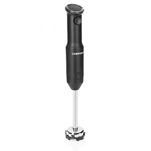 Chefman Cordless-Yet-Powerful Handheld Immersion Blender, Variable Speed, USB Rechargeable, Stainless-Steel Blade with Protective Pan Guard, BPA-Free Matte Black Plastic