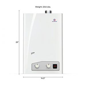 Eccotemp FVI12-LP Liquid Propane Gas Tankless Water Heaters, White