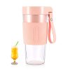 MIYAJOY Portable Blender, Personal Blender for Shakes and Smoothies, 12oz 350mL Small Blender Cup, Rechargeable USB, BPA Free Mini Blender, Premium Blender Protein Shake Fruit Juice on the go. (Pink)