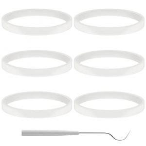 6 PCS Rubber Gaskets 10cm Sealing Gaskets White O-Ring Replacement Parts for Ninja Blender BL480 BL680 BL910 CT680