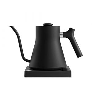 Fellow Stagg EKG Electric Gooseneck Kettle - Pour-Over Coffee and Tea Pot, Stainless Steel, Quick Heating, Matte Black, 0.9 Liter