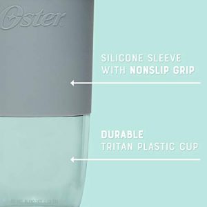 Oster Blend Active Portable Blender with Drinking Lid, USB Chargeable Personal Blender, Gray