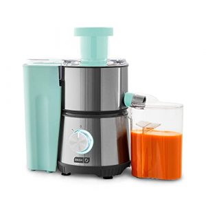 Dash Compact Centrifugal Juicer, Press Juicing Machine, 2-Speed, 2" Wide Feed Chute for Whole Fruit Vegetable, Anti-drip, Stainless Steel Sieve - Aqua