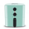 Elite Gourmet Personal Compact Space Saving Electric Hot Air Fryer Oil-Less Healthy Cooker, Timer & Temperature Controls, PFOA Free, 700-Watts with Recipes, 1 Quart, Mint