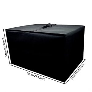 Wanty Heat-Resistant Waterproof Dust-Proof Microwave Oven Grill Cover Protector, Nylon Fabric Dust Case Protections for Toshiba EM131A5C-BSML-EM45PIT(SS) Oven, Black, 23.22x20.47x13.38inch