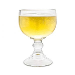 Schooner Beer Glass - 21.5 Oz Extra Large Goblet Crystal Style ZERO LEAD Shrimp Cocktail, Coronaritas, Margaritas 4 PACK